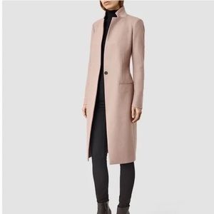 All Saints Pink wool coat